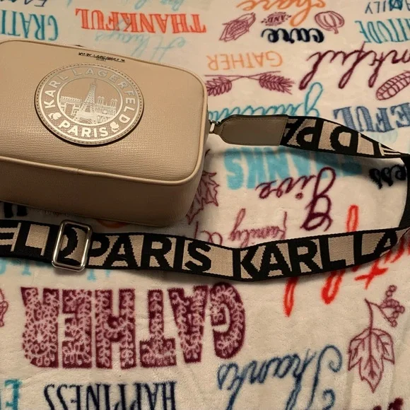 Karl Lagerfeld Paris Beige Crossbody Bag. NWT. - Picture 16 of 16